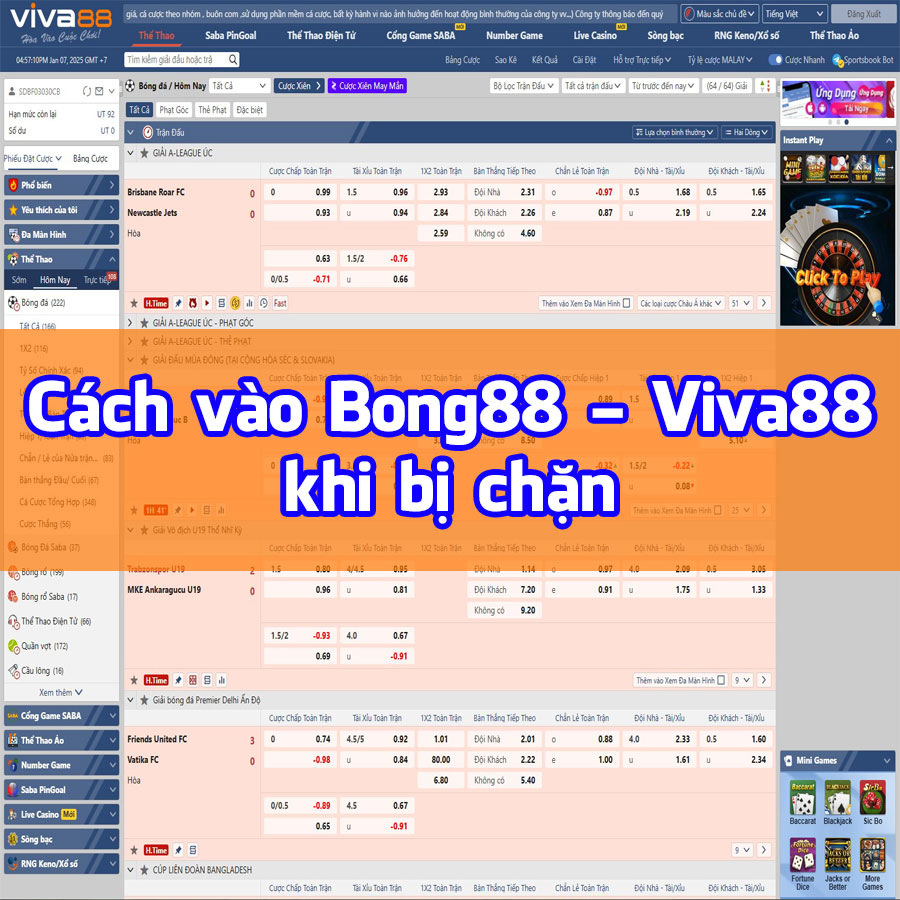 Cách vào Bong88 khi bị chặn